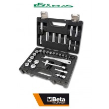 ASSORTIMENTO 3/8" 28 CHIAVI A BUSSOLA  E 5 ACCESSORI